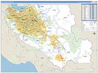 Santa Clara, Ca Carrier Route Wall Map
